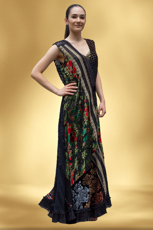 Rochie voal si dantela CTN-74
